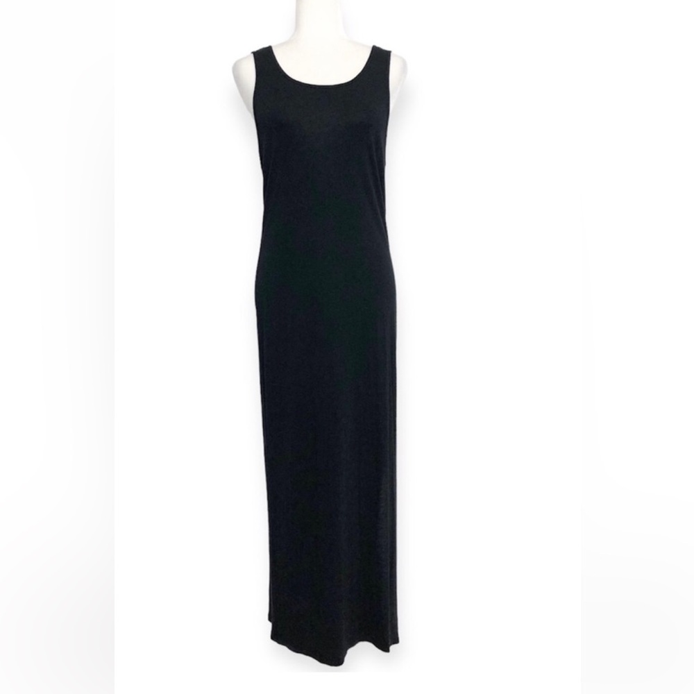 All Saints Chase Maxi Slip Dress Large Black Tank Dress